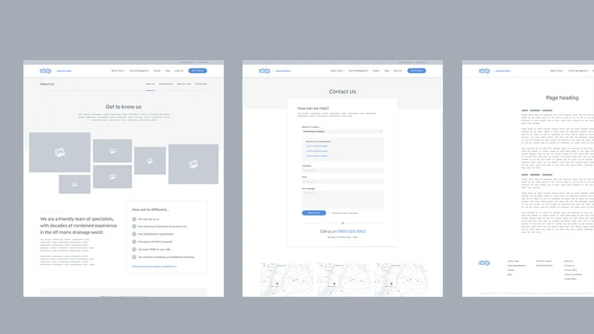 Club mid fidelity wireframe example