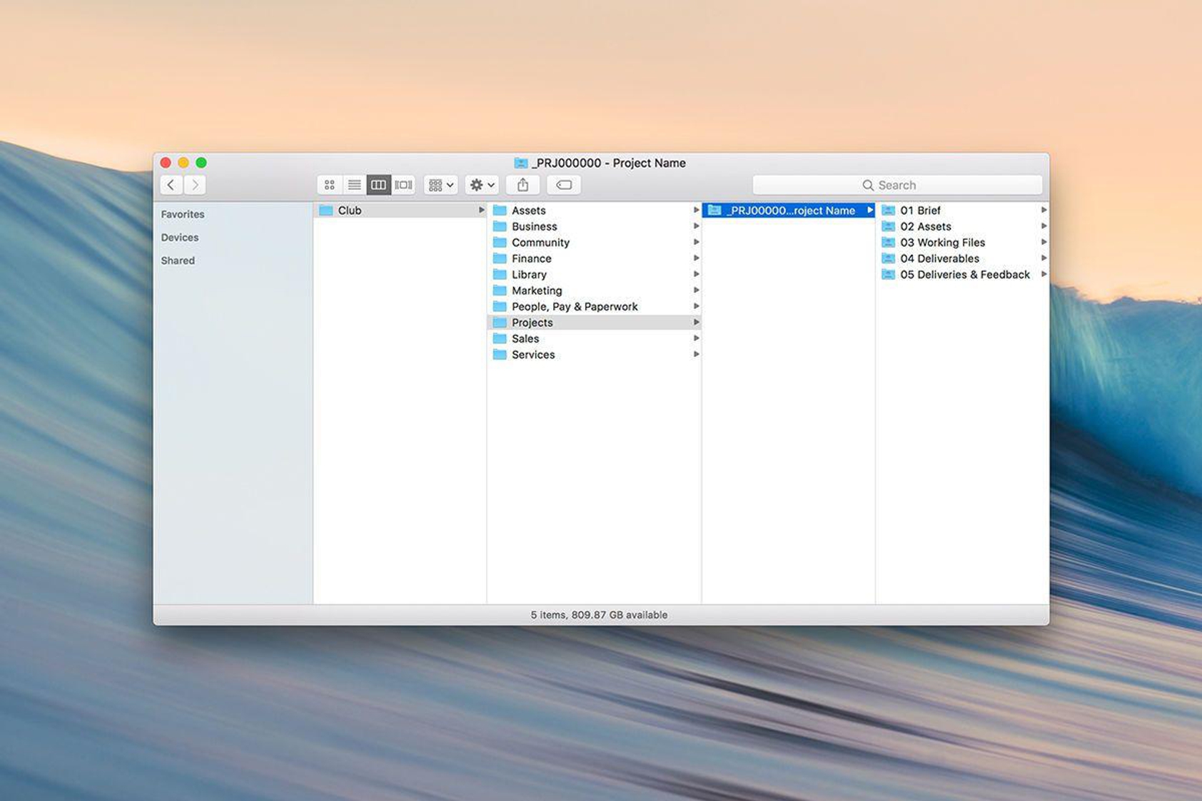 Club organising design files in google drive