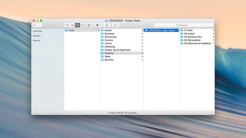 Club organising design files in google drive