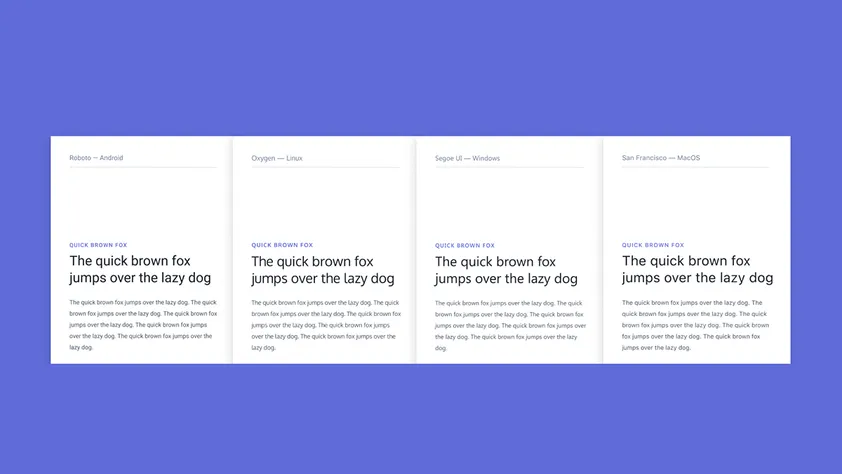 Club typefaces stack
