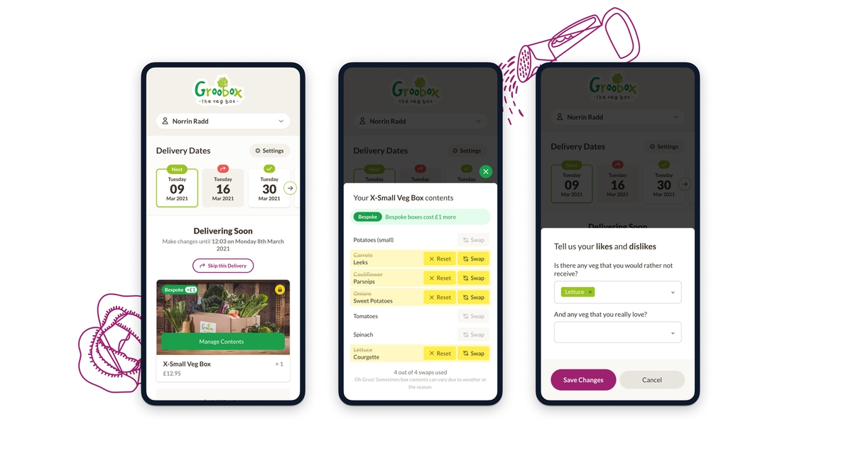 Groobarbs customer area delivery mobile